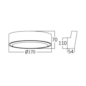 Φωτιστικό στεγανό απλίκα LED 3000K - Image 3