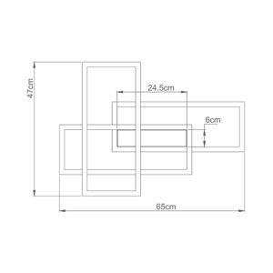 Φωτιστικό οροφής LED DIMMABLE (3 in 1) λευκό με τηλεκοντρόλ - Image 3