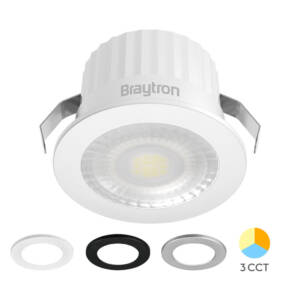 Φωτιστικό ψείρα χωνευτή στεγανή LED 3 in 1 (με τρία καπάκια λευκό-μαύρο-γκρι)