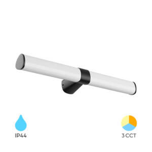 Φωτιστικό απλίκα μπάνιου LED (3 in 1) σε μαύρο