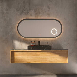 Καθρέπτης φωτειζόμενος RIMINI 120*60cm Anti-Fog με Extra Μεγενθυντικό Καθρεπτάκι (SPAIN)