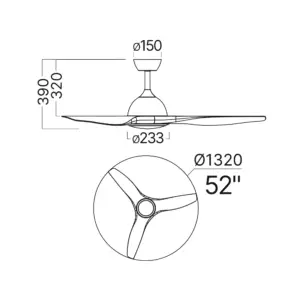 Φωτιστικό ανεμιστήρας οροφής LED (3 in 1) - Image 3
