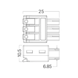 Εξάρτημα φωτιστικού Cable Connector (κατάλληλο για την σειρά ΒΝ01) - Image 3