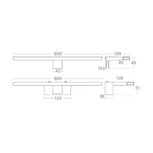 Φωτιστικό τοίχου ή καθρέπτη ή ραφιού LED (3 in 1) - Image 3